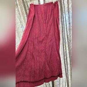 Deep Red A-Line Skirt